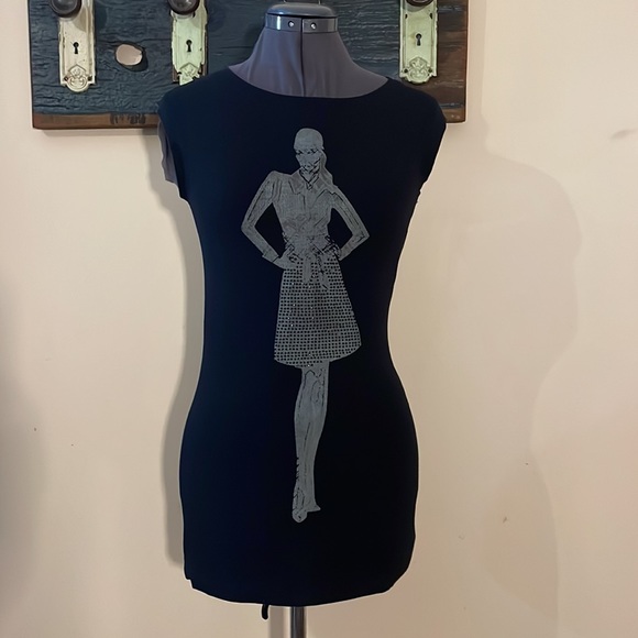 2/$30 Tristan Sleeveless Black Fashion Lady Print Top Size XS - Picture 3 of 15